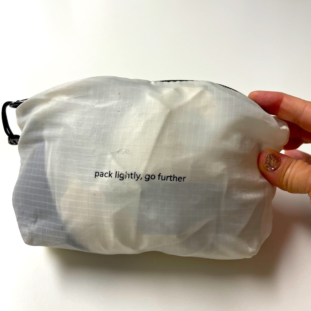 Lululemon white packable backpack good used condition